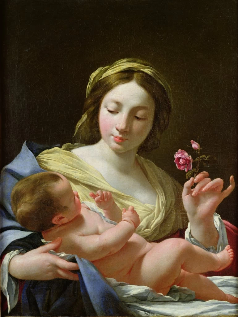 La Vergine col Bambino e una rosa - Musee des Beaux, Arts, Marseille